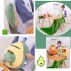 Jucarie de plus multifunctionala in forma de avocado 40 cm, Paturica pufoasa 155 x 100 cm si buzunare pentru maini, Verde, CPP8