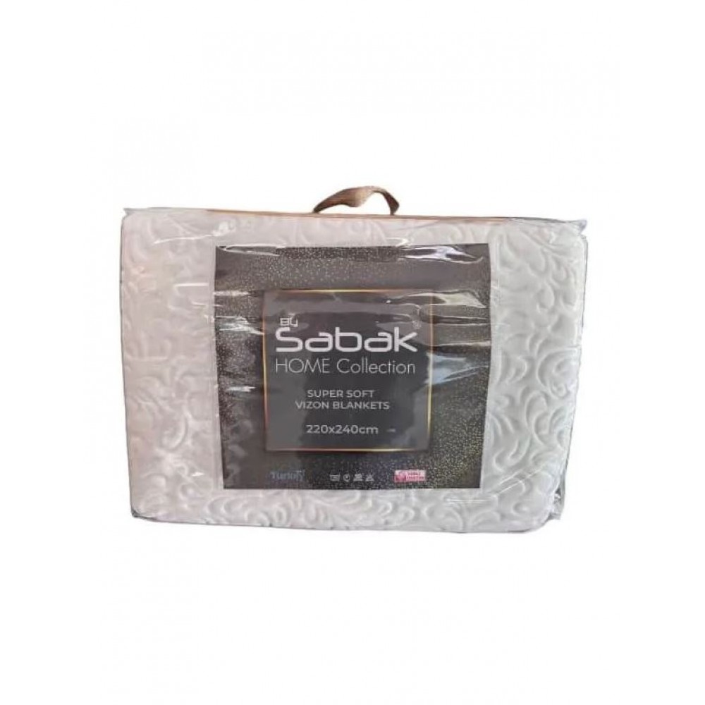 Patura de Lux Embosata Cocolino Pentru pat dublu, 100% poliester,220 x240 cm, Crem, BC1
