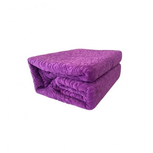 Patura de Lux Embosata Cocolino Pentru pat dublu, 100% poliester,220 x240 cm, Mov, BC2