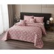 Cuvertură 5 Piese pat dublu din Bumbac Finet, 5 piese, Model frunze, cuvertura de pat 230x250cm, CVP7