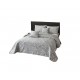 Cuvertură 5 Piese pat dublu din Bumbac Finet, 5 piese, Model frunze, cuvertura de pat 230x250cm, CVP8