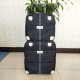 Set Avion de bagaje din două piese cu geantă de mână de călătorie cu două Roți, 20 inch din pânză Oxford, Negru, SEA1