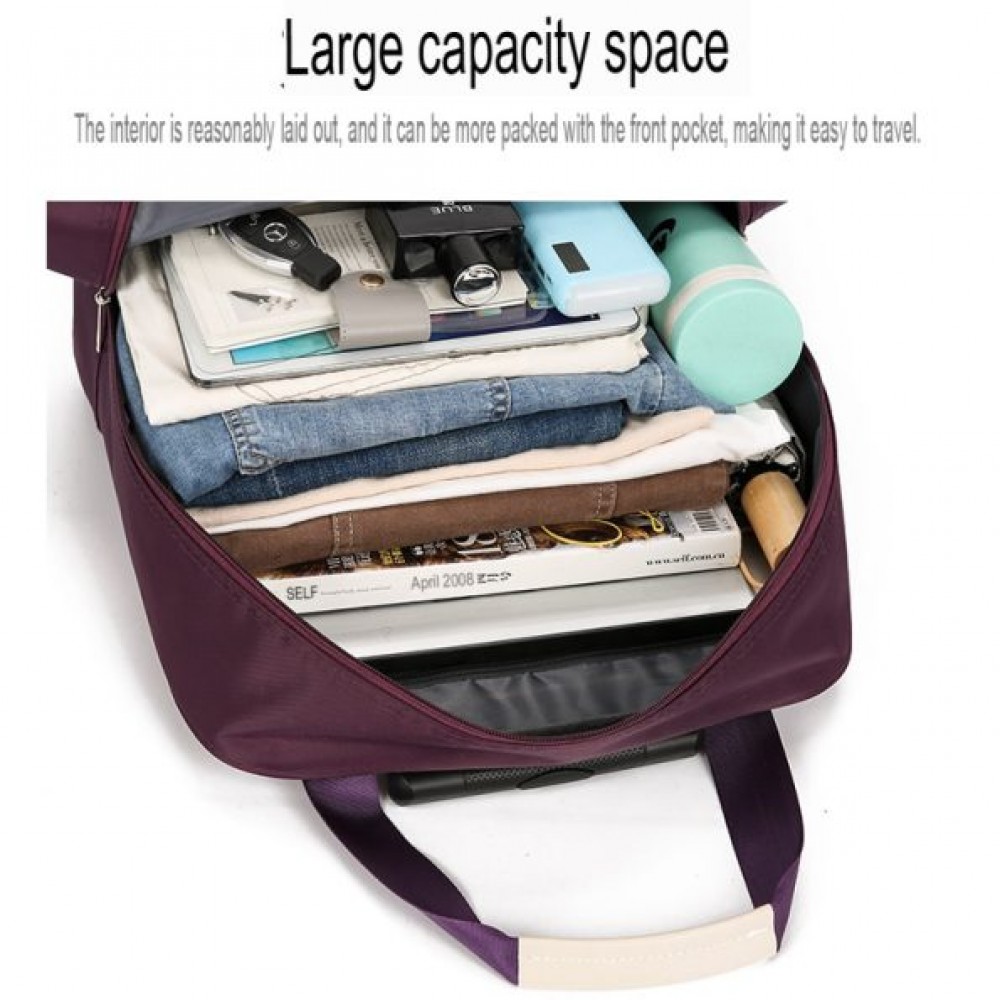 Set Avion de bagaje din două piese cu geantă de mână de călătorie cu două Roți, 20 inch din pânză Oxford, Mov, SEA3