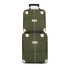 Set Avion de bagaje din două piese cu geantă de mână de călătorie cu două Roți, 20 inch din pânză Oxford, Verde, SEA5