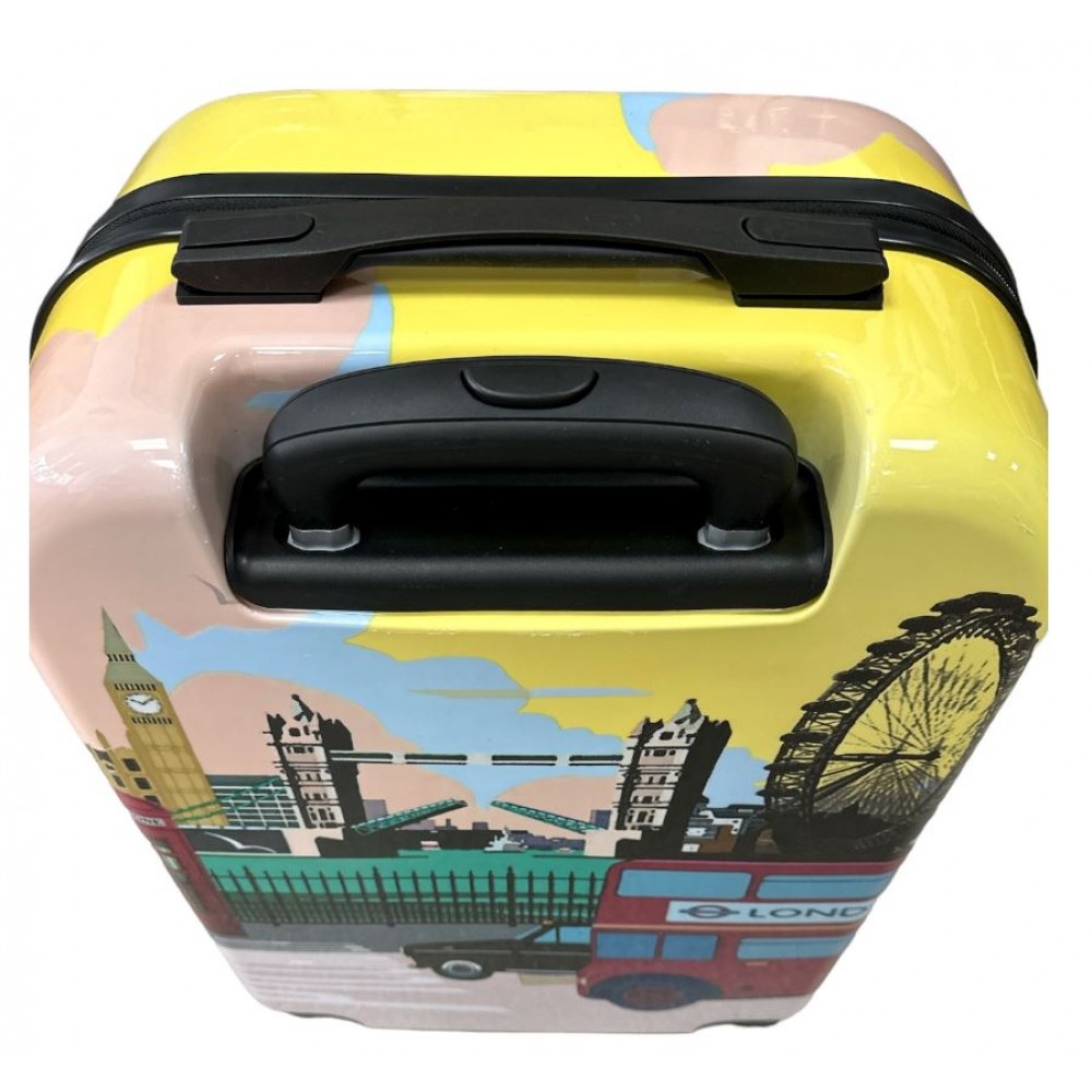 Valiza troler policarbonat , Model Londra, 4 roti, Mic, 55 x 36 x 22 cm, TROL19
