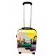 Valiza troler policarbonat , Model Londra, 4 roti, Mic, 55 x 36 x 22 cm, TROL19