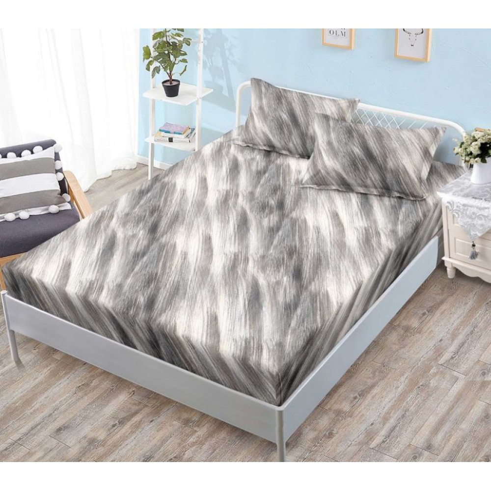 Husa de pat dublu cu elastic si 2 fete de perna 180x200cm, Pat 2 Persoane, HS-1