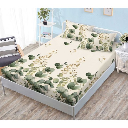 Husa de pat dublu cu elastic si 2 fete de perna 180x200cm, Pat 2 Persoane, HS-11