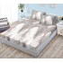 Husa de pat dublu cu elastic si 2 fete de perna 180x200cm, Pat 2 Persoane, HS-12