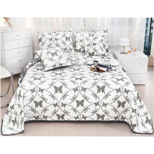 Set 5 Cuvertura dubla decor de lux din Bumbac, Cuvertura de 230x250 cm, Cu 4 fete de perna, CVD-1