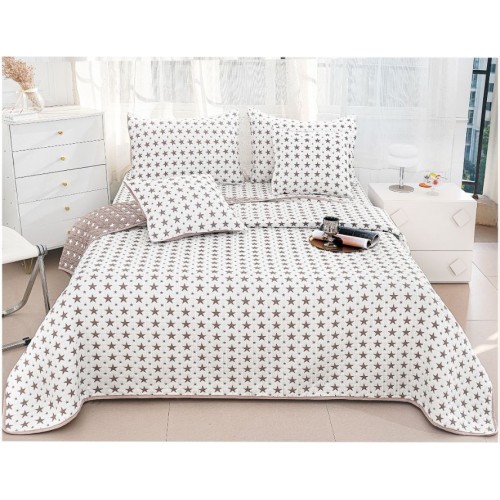 Set 5 Cuvertura dubla decor de lux din Bumbac, Cuvertura de 230x250 cm, Cu 4 fete de perna, CVD-3