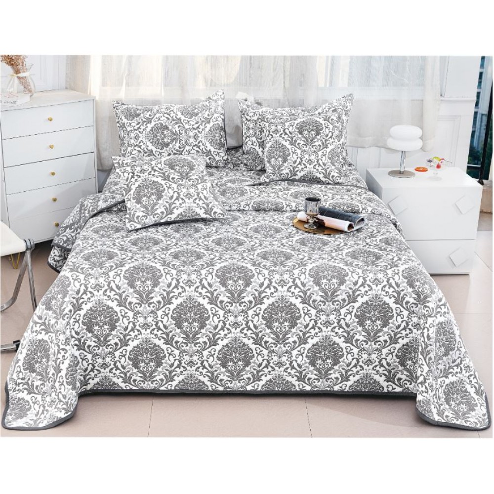 Set 5 Cuvertura dubla decor de lux din Bumbac, Cuvertura de 230x250 cm, Cu 4 fete de perna, CVD-12