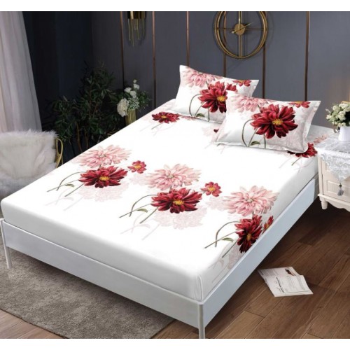 Husa de pat dublu cu elastic si 2 fete de perna 160x200cm, Pat 2 Persoane, H-159