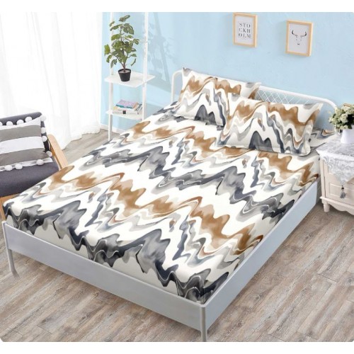 Husa de pat dublu cu elastic si 2 fete de perna 160x200cm, Pat 2 Persoane, H-155