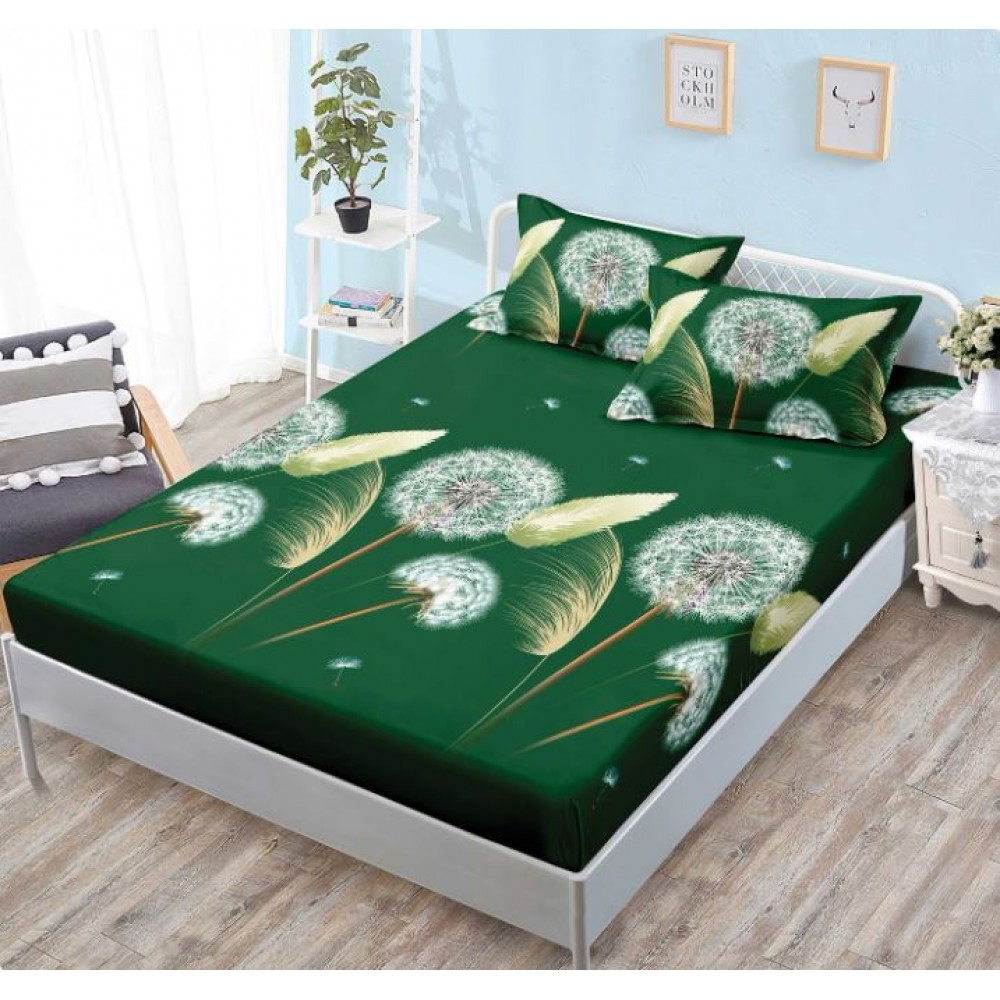 Husa de pat dublu cu elastic si 2 fete de perna 160x200cm, Pat 2 Persoane, H-163