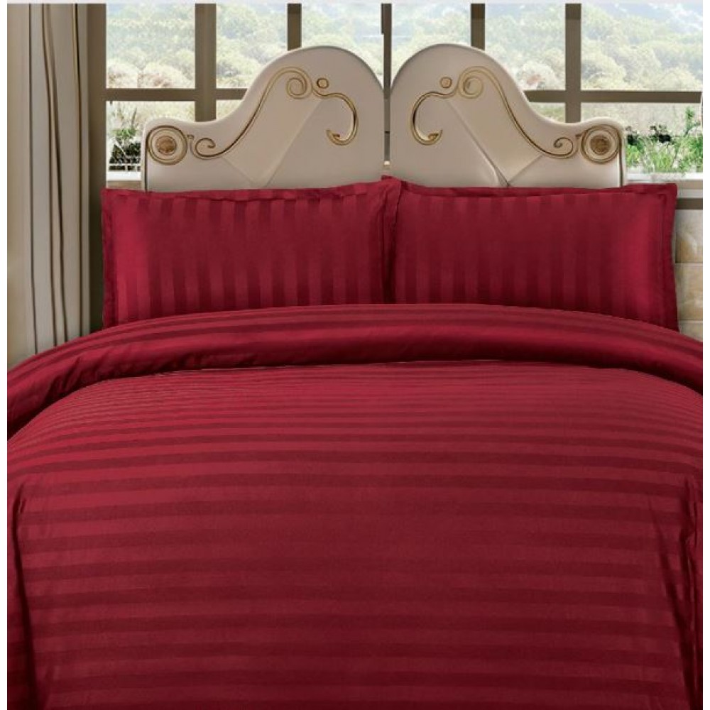 Lenjerie de pat dublu din damasc cu elastic, 4 piese, cearceaf pentru pat 180x200cm, KD-08
