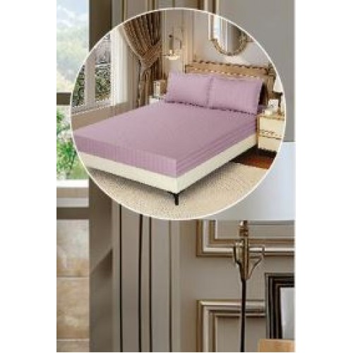 Lenjerie de pat dublu din damasc cu elastic, 4 piese, cearceaf pentru pat 180x200cm, KD-13