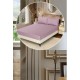 Lenjerie de pat dublu din damasc cu elastic, 4 piese, cearceaf pentru pat 180x200cm, KD-13