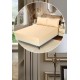 Lenjerie de pat dublu din damasc cu elastic, 4 piese, cearceaf pentru pat 180x200cm, KD-07