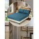 Lenjerie de pat dublu din damasc cu elastic, 4 piese, cearceaf pentru pat 180x200cm, KD-03
