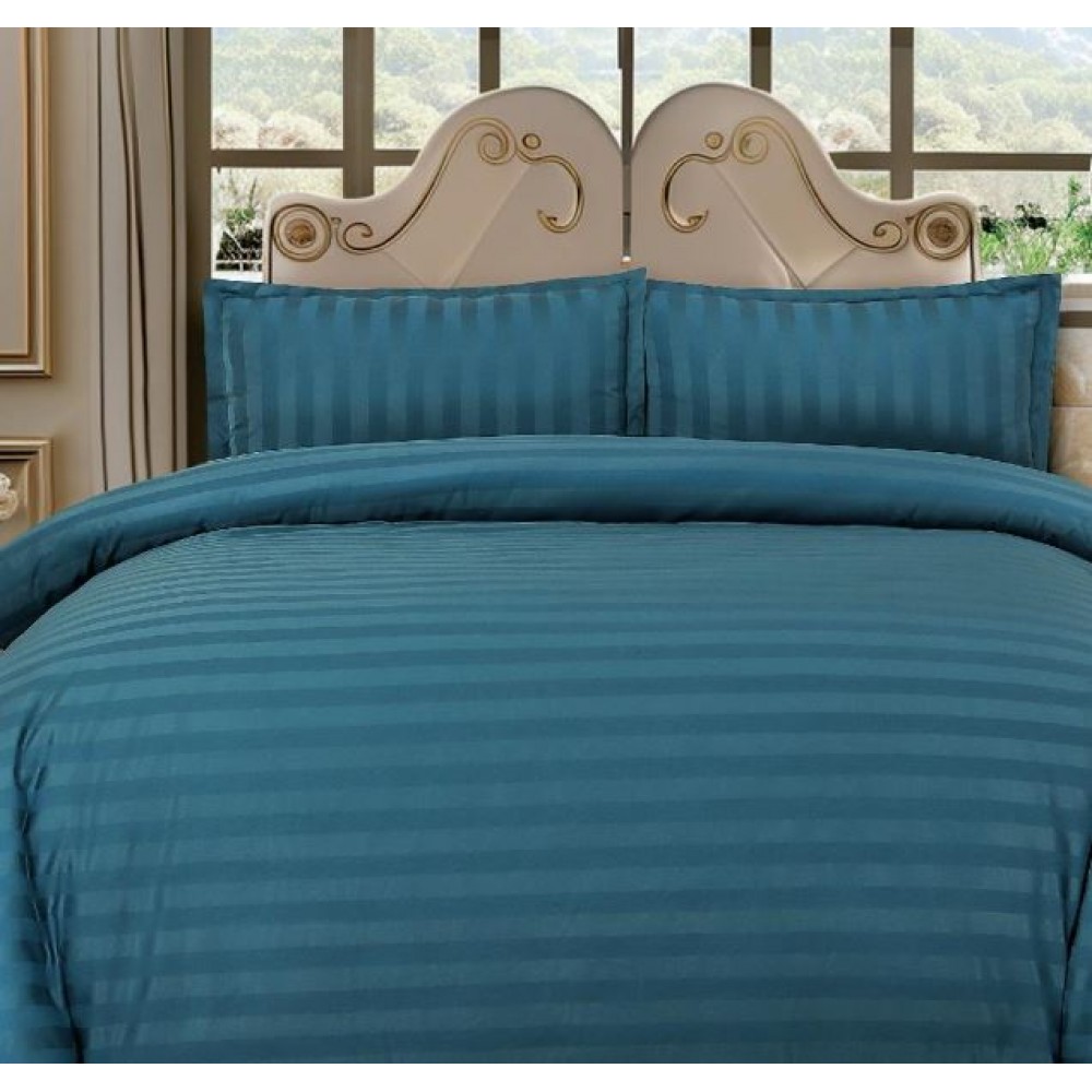 Lenjerie de pat dublu din damasc cu elastic, 4 piese, cearceaf pentru pat 180x200cm, KD-03