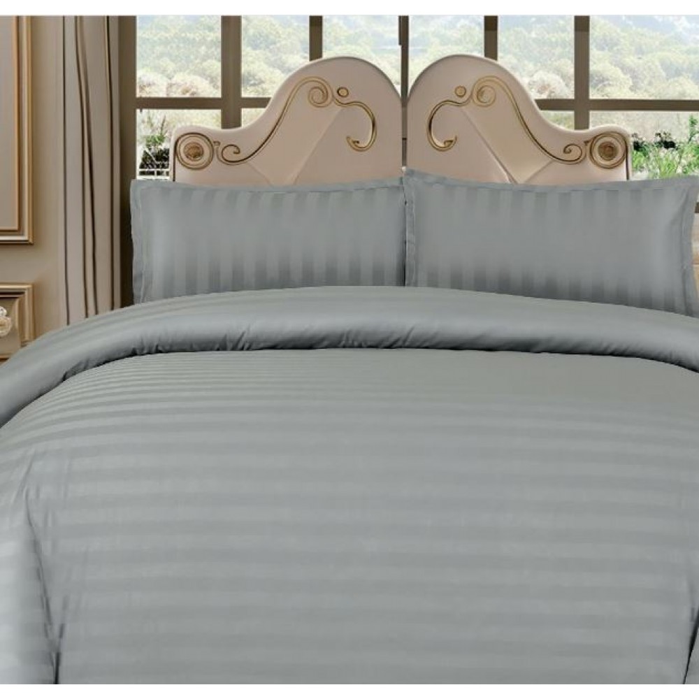 Lenjerie de pat dublu din damasc cu elastic, 4 piese, cearceaf pentru pat 180x200cm, KD-04