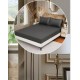 Lenjerie de pat dublu din damasc cu elastic, 4 piese, cearceaf pentru pat 180x200cm, KD-09