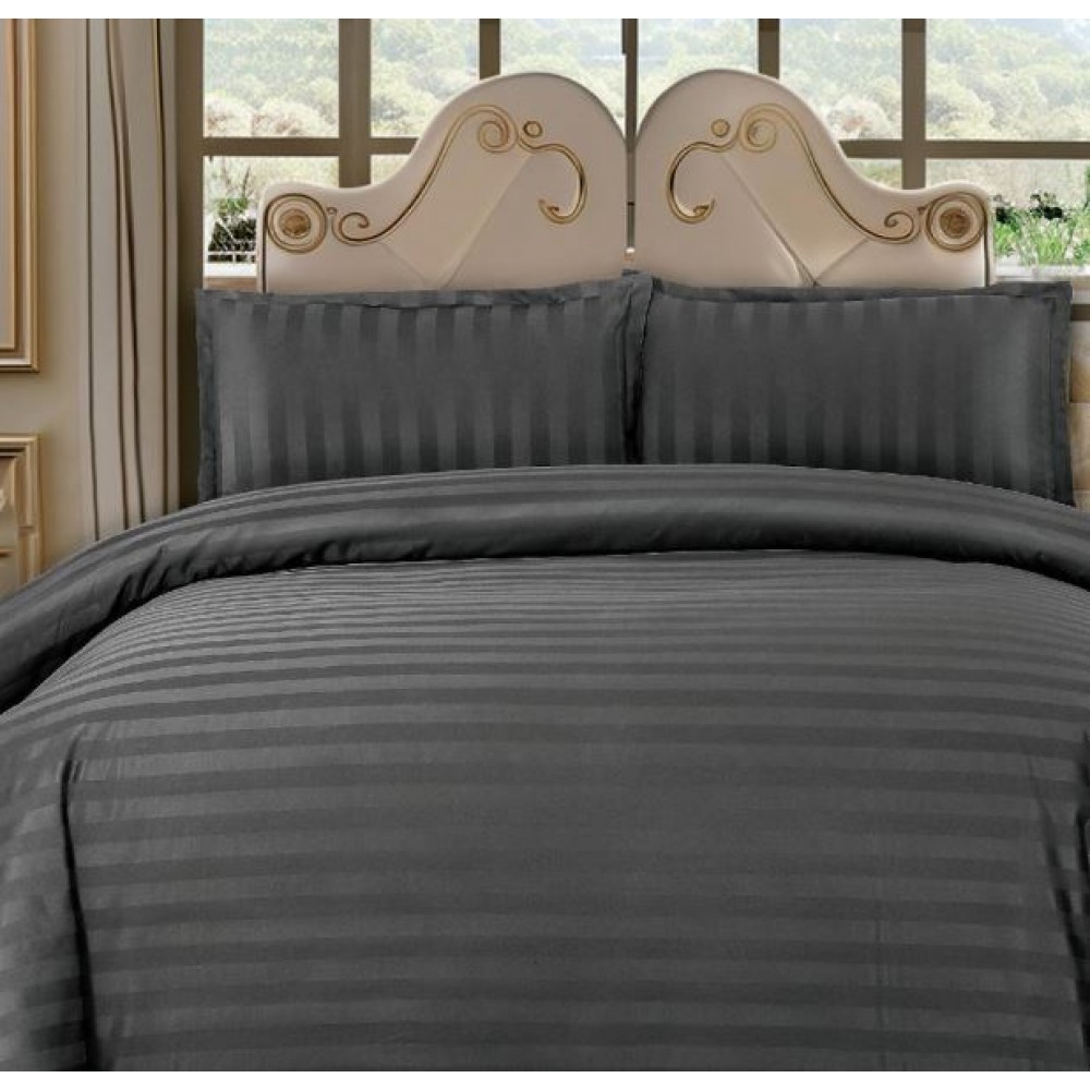 Lenjerie de pat dublu din damasc cu elastic, 4 piese, cearceaf pentru pat 180x200cm, KD-09