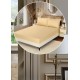 Lenjerie de pat dublu din damasc cu elastic, 4 piese, cearceaf pentru pat 180x200cm, KD-12