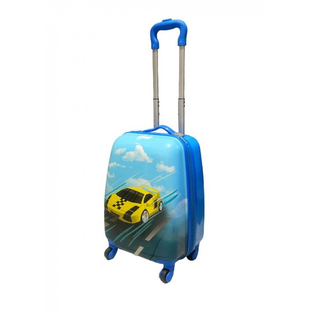 Troler cabina copii cu desene animate pentru băieți și fete de 18 inch, cu 4 roți, TC-02