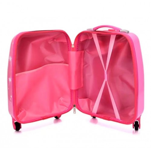 Troler cabina copii cu desene animate pentru fete de 18 inch, cu 4 roți, TC-04