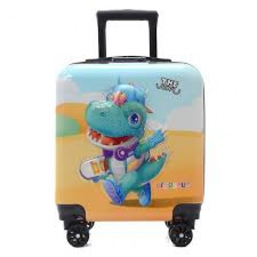 Troler cabina copii cu desene animate  3D de 43 x 36 x 23 cm pentru copii , cu 4 roți, TC-05