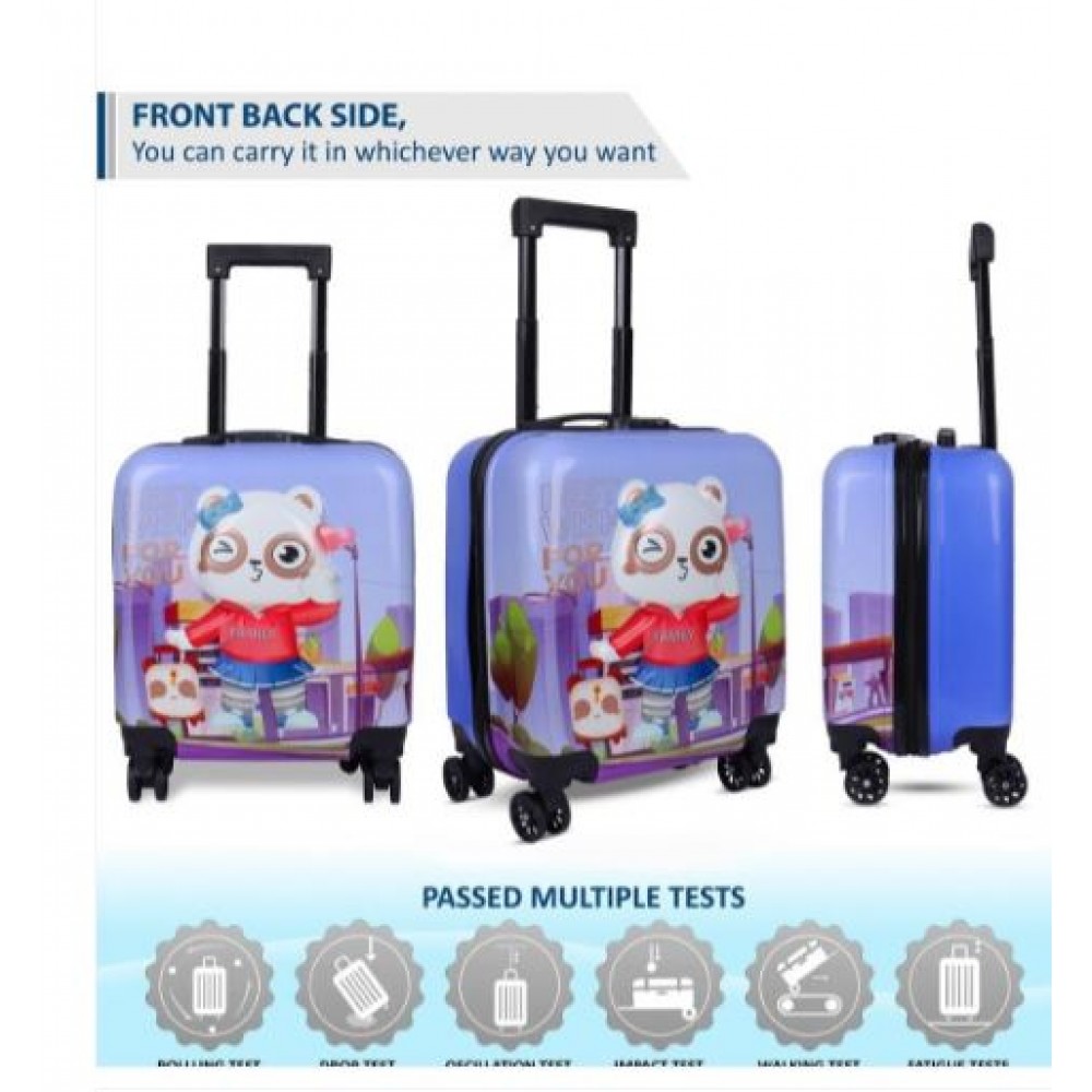 Troler cabina copii cu desene animate 3D de 43 x 36 x 23 cm pentru copii , cu 4 roți, TC-09