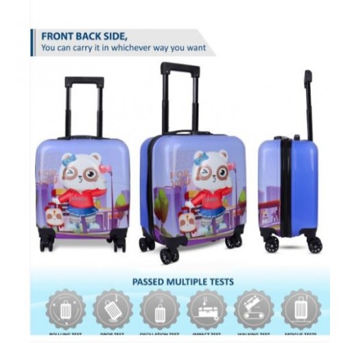 Troler cabina copii cu desene animate 3D de 43 x 36 x 23 cm pentru copii , cu 4 roți, TC-09