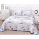 Cuvertura cu DOUĂ FEȚE pentru pat dublu din Bumbac Satinat cu model, Matlasata, 230x250cm, CVT3 Cuverturi matlasate 3 piese