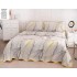 Cuvertura cu DOUĂ FEȚE pentru pat dublu din Bumbac Satinat cu model, Matlasata, 220x240cm, CVT5