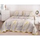 Cuvertura cu DOUĂ FEȚE pentru pat dublu din Bumbac Satinat cu model, Matlasata, 220x240cm, CVT5