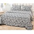 Cuvertura cu DOUĂ FEȚE pentru pat dublu din Bumbac Satinat cu model, Matlasata, 220x240cm, CVT8