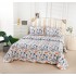 Cuvertura cu DOUĂ FEȚE pentru pat dublu din Bumbac Satinat cu model, Matlasata, 230x250cm, CVT40