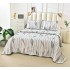Cuvertura cu DOUĂ FEȚE pentru pat dublu din Bumbac Satinat cu model, Matlasata, 230x250cm, CVT43