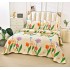 Cuvertura cu DOUĂ FEȚE pentru pat dublu din Bumbac Satinat cu model, Matlasata, 230x250cm, CVT46