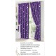 Set Lenjerie Eleganta si 2 Draperii pentru pat dublu din Bumbac Finet compusa din 6 piese, Cearceaf de pat cu elastic 140x200cm+25cm, NW1