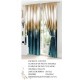 Set Lenjerie Eleganta si 2 Draperii pentru pat dublu din Bumbac Finet compus din 6 piese, Cearceaf de pat cu elastic 140x200cm+25cm, NW3