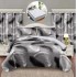 Set Lenjerie Eleganta si 2 Draperii pentru pat dublu din Bumbac Finet compus din 6 piese, Cearceaf de pat cu elastic 140x200cm+25cm, NW10