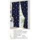 Set Lenjerie Eleganta si 2 Draperii pentru pat dublu din Bumbac Finet compus din 6 piese, Cearceaf de pat cu elastic 140x200cm+25cm, NW11