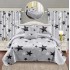 Set Lenjerie Eleganta si 2 Draperii pentru pat dublu din Bumbac Finet compus din 8 piese, Cearceaf de pat 230x240cm, NW19