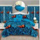 Set Lenjerie Eleganta si 2 Draperii pentru pat dublu din Bumbac Finet compus din 8 piese, Cearceaf de pat 230x240cm, NW20