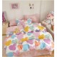 Set Lenjerie Eleganta pentru pat dublu din Bumbac Finet compus din 6 piese, Cearceaf de pat cu elastic 180x200cm+25cm, NW39