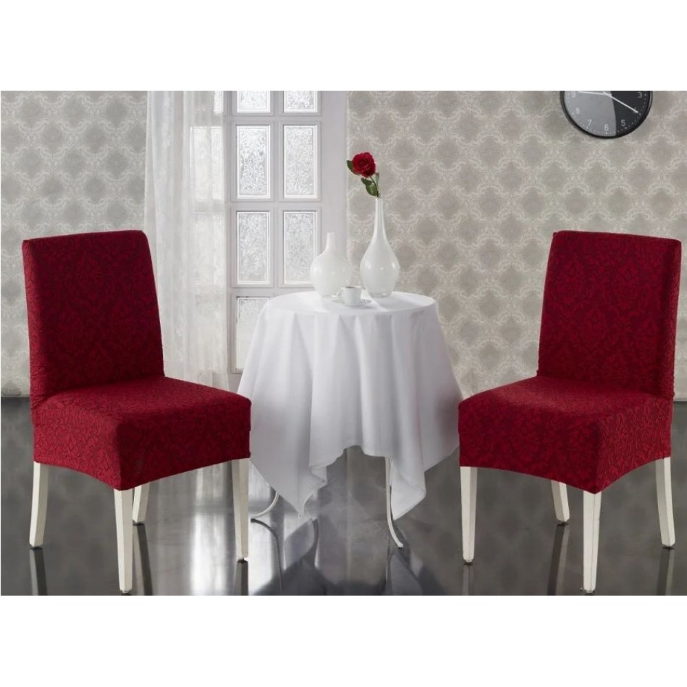 Set 6 huse elastice pentru scaune, Universal, model Jacquard, SCU5