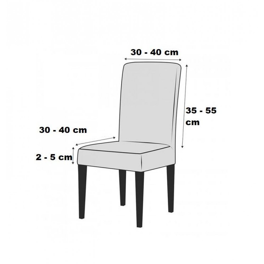 Set 6 huse elastice pentru scaune, Universal, model Jacquard, SCU8
